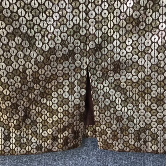 Worthington Bronze and Champagne Sequin Textured Skirt Sz 10 - Picture 5 of 8